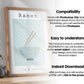 Kitchen Frame Mockup | DIN A Artwork Mockup Frames | Aesthetic Kitchen Vertical Wood Frame Mockup | Poster Mockup Templete PSD