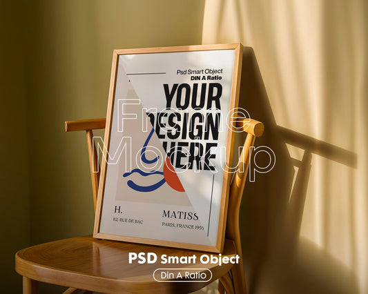 DIN A Frame Mockup Collection for Wall Art & Posters | Digital Print Display Templates for Artwork and Poster Shops
