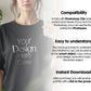Black Shirt Mockup PSD, Bella Canvas 3001 – Oversized T-Shirt Model for Design Preview & High-Quality Display