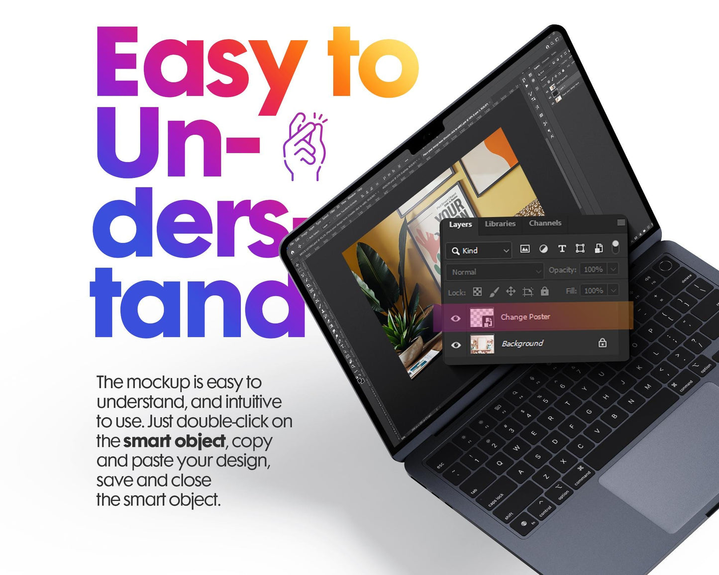 Interior Frame Mockup PSD | DIN A Artwork & Wall Art Poster Mockup for Interior Design Display