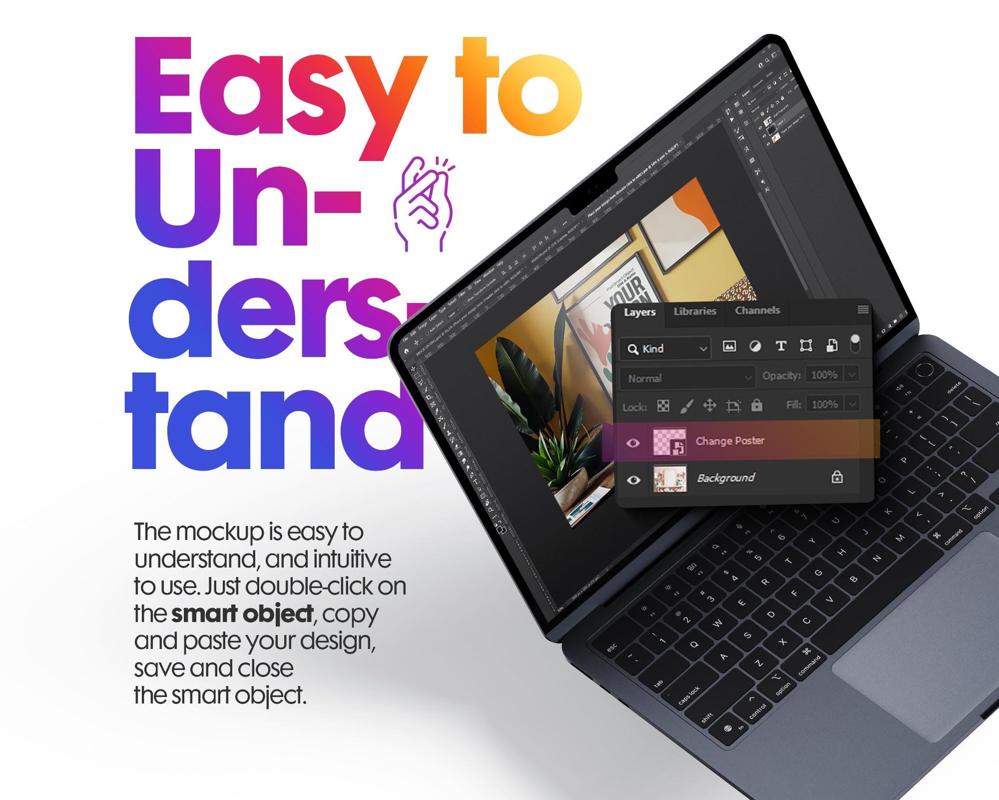 Interior Frame Mockup PSD | DIN A Artwork & Wall Art Poster Mockup for Interior Design Display