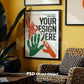 Interior Frame Mockup PSD | DIN A Artwork & Wall Art Poster Mockup for Interior Design Display