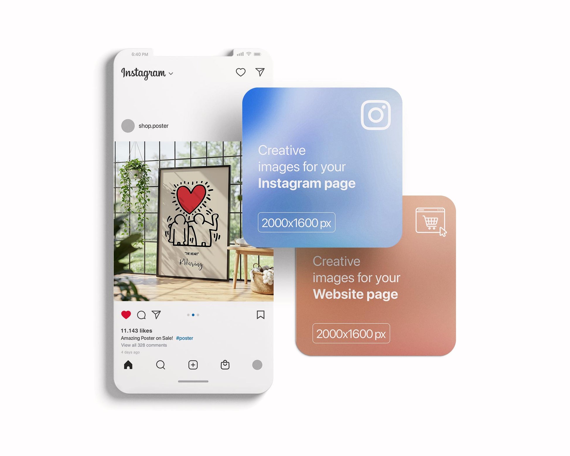 Poster Mockup PSD, Wall Art Template ISO A DIN Ratio Frame Display Digital Download for Artwork Presentation