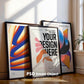 3 Frame Mockup Set - Vertical Gallery Art Display Bundle, Digital Print PSD Templates for Wall Art Presentation