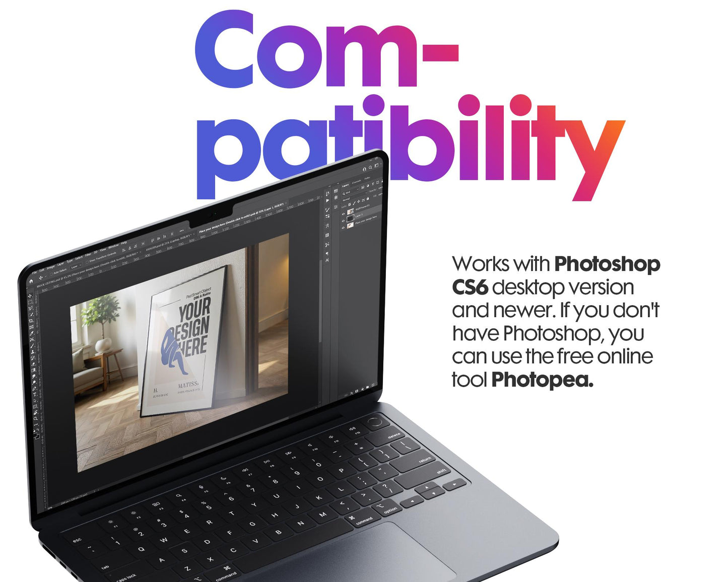 Poster Mockup PSD, Wall Art Template ISO A DIN Ratio Frame Display Digital Download for Artwork Presentation