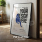 Poster Mockup PSD, Wall Art Template ISO A DIN Ratio Frame Display Digital Download for Artwork Presentation