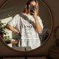 Bella Canvas 3001 White Shirt Mockup | Trendy 3001 Model Mirror Selfie Tee Template for Designers & Merch Sellers