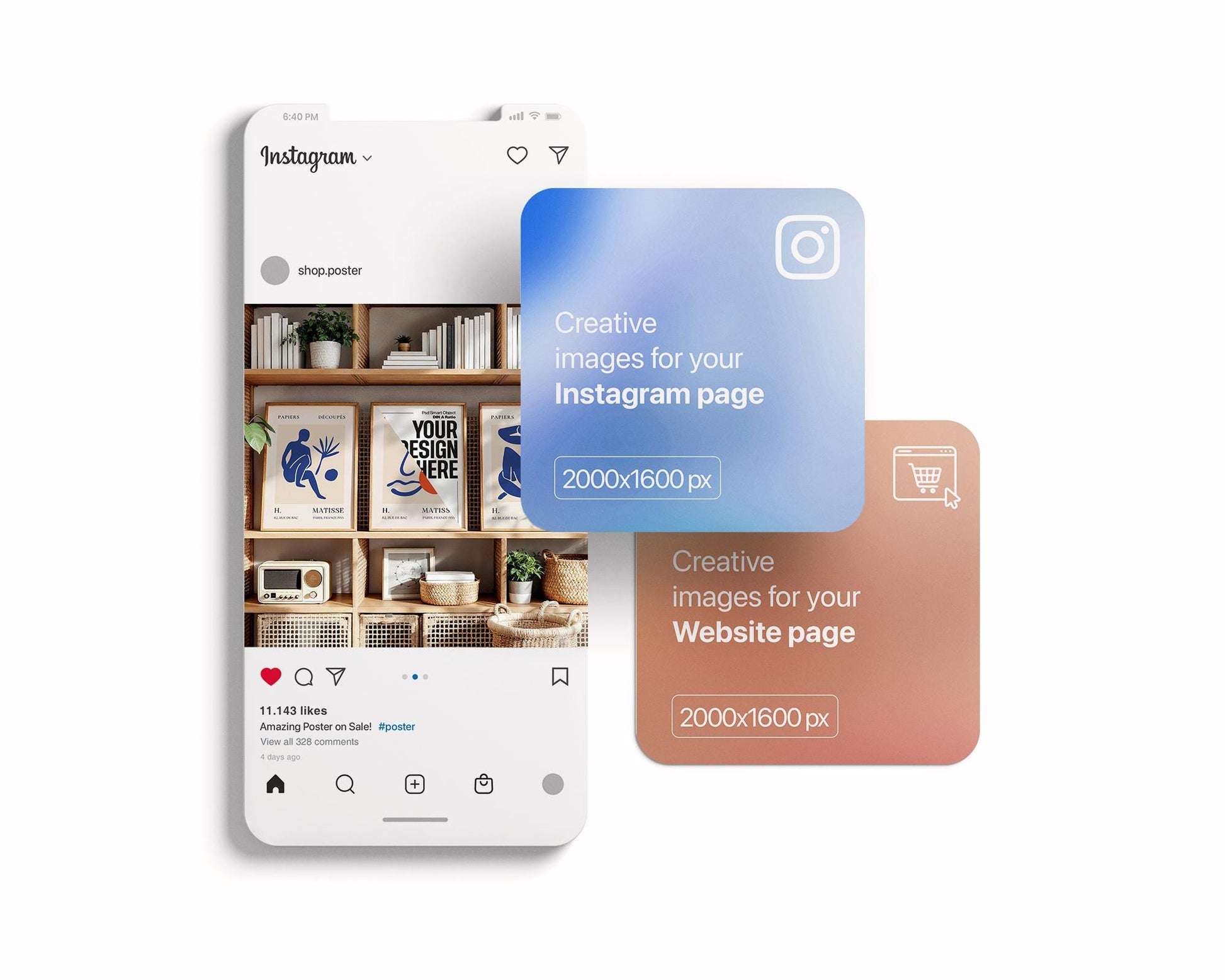 Set of 3 Frame Mockup, Three Multiple Gallery Set 3 Bundle, 3 Vertical Frame Art Display Mockup, Digital Print Mockup - PSD