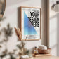 Frame Mockup in Bath, ISO A DIN Ratio, Thin Wood Frame, PSD Mockup, Frame Mockup Minimal Home Interior