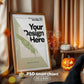 Halloween Frame Mockup PSD, Halloween Wall Art, Rustic Autumn & Pumpkins Vertical Artwork, Spooky Art Mockup
