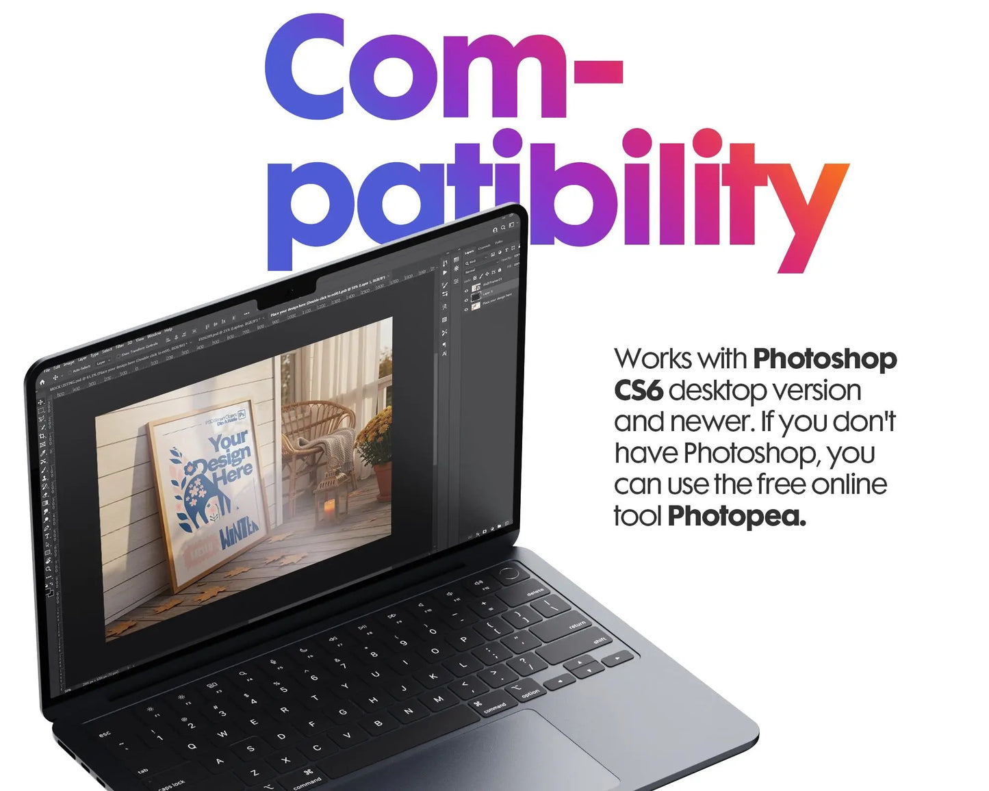 Halloween Frame Mockup PSD, Halloween Wall Art, Rustic Autumn & Pumpkins Vertical Artwork, Spooky Art Mockup,