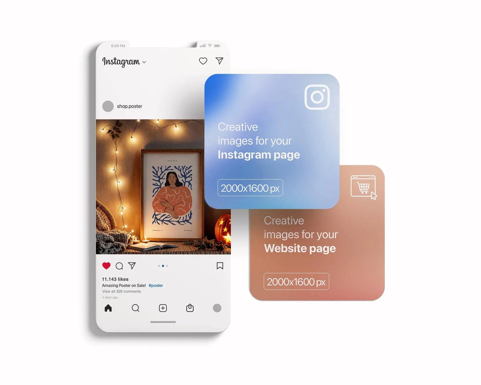 Halloween Frame Mockup PSD, Halloween Wall Art, Rustic Autumn & Pumpkins Vertical Artwork, Spooky Art Mockup,