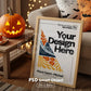 Halloween Frame Mockup PSD, Halloween Wall Art, Rustic Autumn & Pumpkins Vertical Artwork, Spooky Art Mockup,