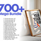 700+ Mockup Mega PSD Bundle Set - Tshirt, Frame and Tote Bag Mockup for Digital Art, PSD Smart Object