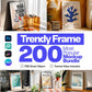 200+ Trendy Frame Mockup PSD Bundle, 200+ Wall Frame Mockup Bundle , PSD Frames Bundle, PSD Smart Object