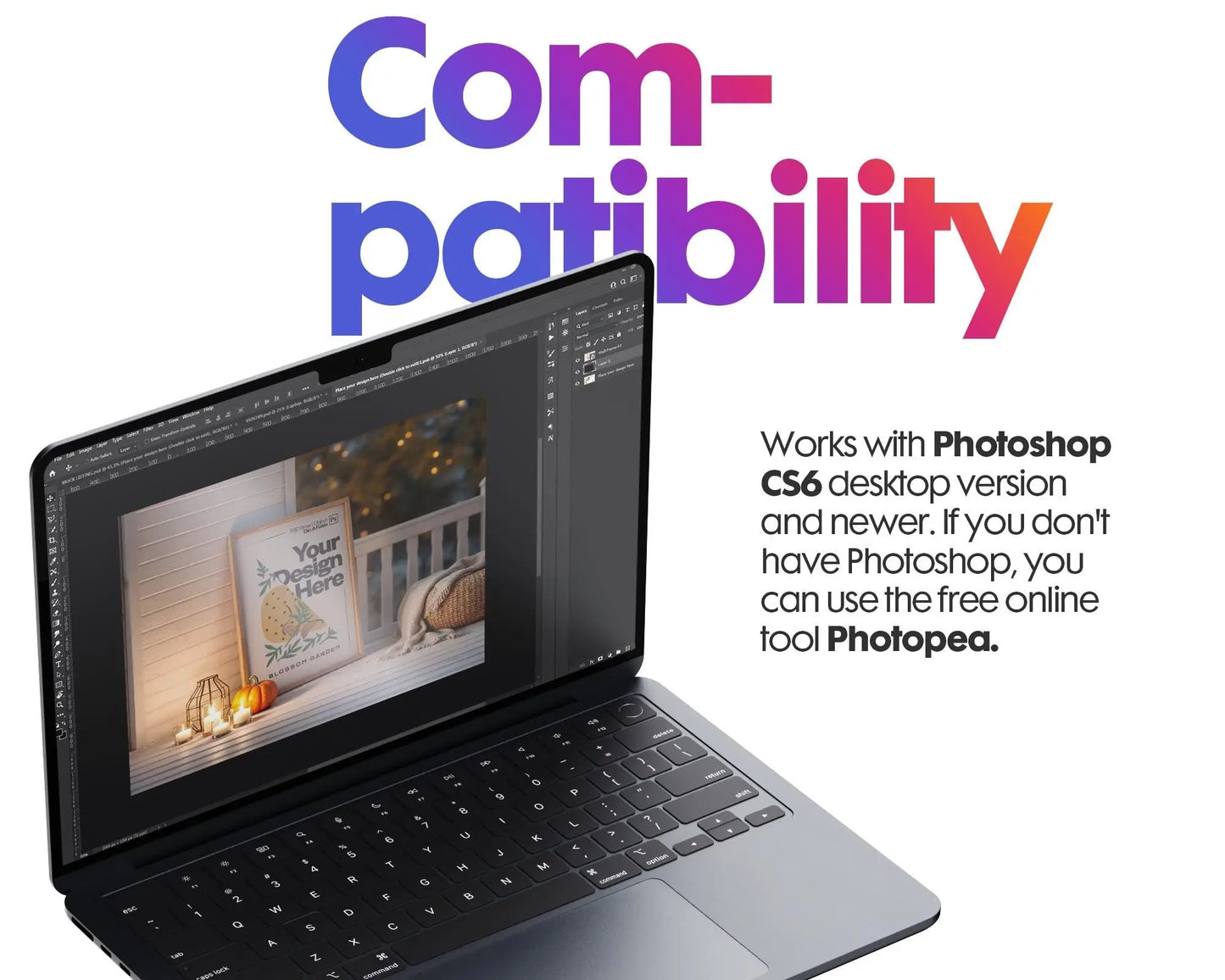 Halloween Frame Mockup PSD, Halloween Wall Art, Rustic Autumn & Pumpkins Vertical Artwork, Spooky Art Mockup,