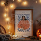 Halloween Frame Mockup PSD, Halloween Wall Art, Rustic Autumn & Pumpkins Vertical Artwork, Spooky Art Mockup,