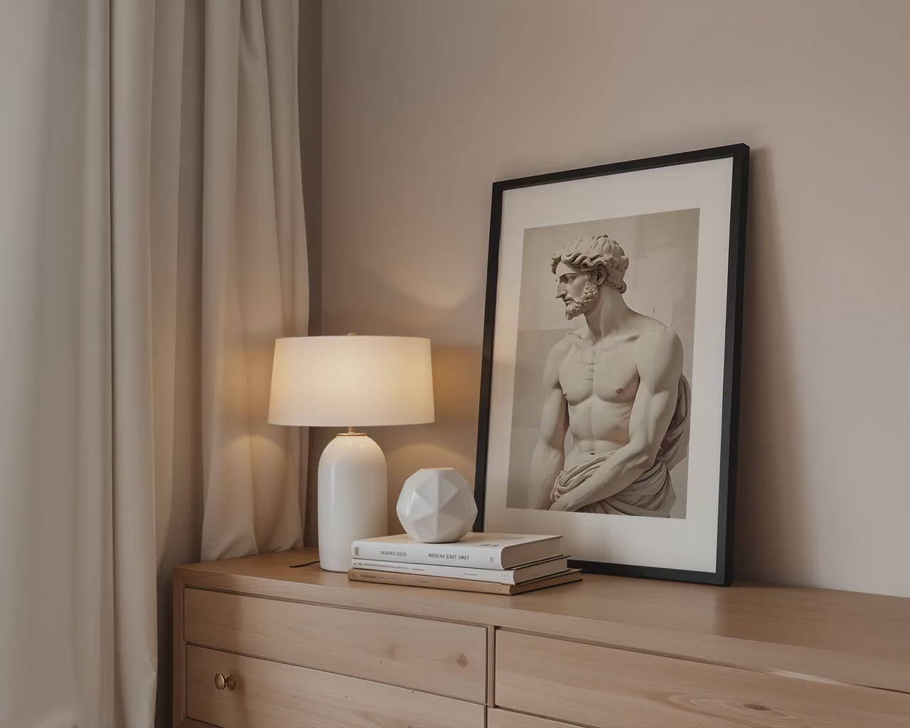 Vertical Frame Mockup in Home Interior | Frame Mockup PSD | Interior Wall Poster | Wood Frame Mockup