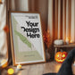 Halloween Frame Mockup PSD, Halloween Wall Art, Rustic Autumn & Pumpkins Vertical Artwork, Spooky Art Mockup
