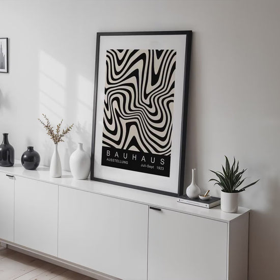 Black Frame Mockup in Home Interior | Black Frame Mockup Frames | Interior Wall Poster |  Interior Poster Shop Mockup