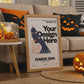 Halloween Frame Mockup PSD, Halloween Wall Art, Rustic Autumn & Pumpkins Vertical Artwork, Spooky Art Mockup,