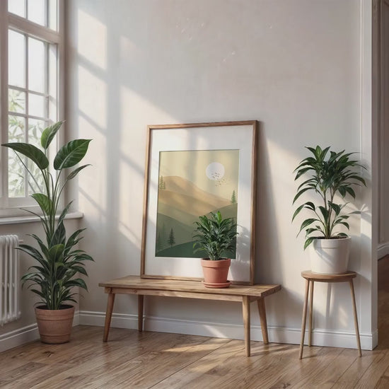 Frame Mockup in Home Interior PSD | Frame Mockup Frames | Interior Wall Poster |  Interior Poster Shop Mockup