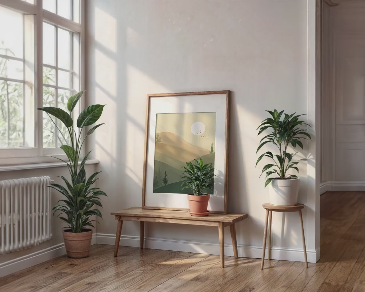 Frame Mockup in Home Interior PSD | Frame Mockup Frames | Interior Wall Poster |  Interior Poster Shop Mockup