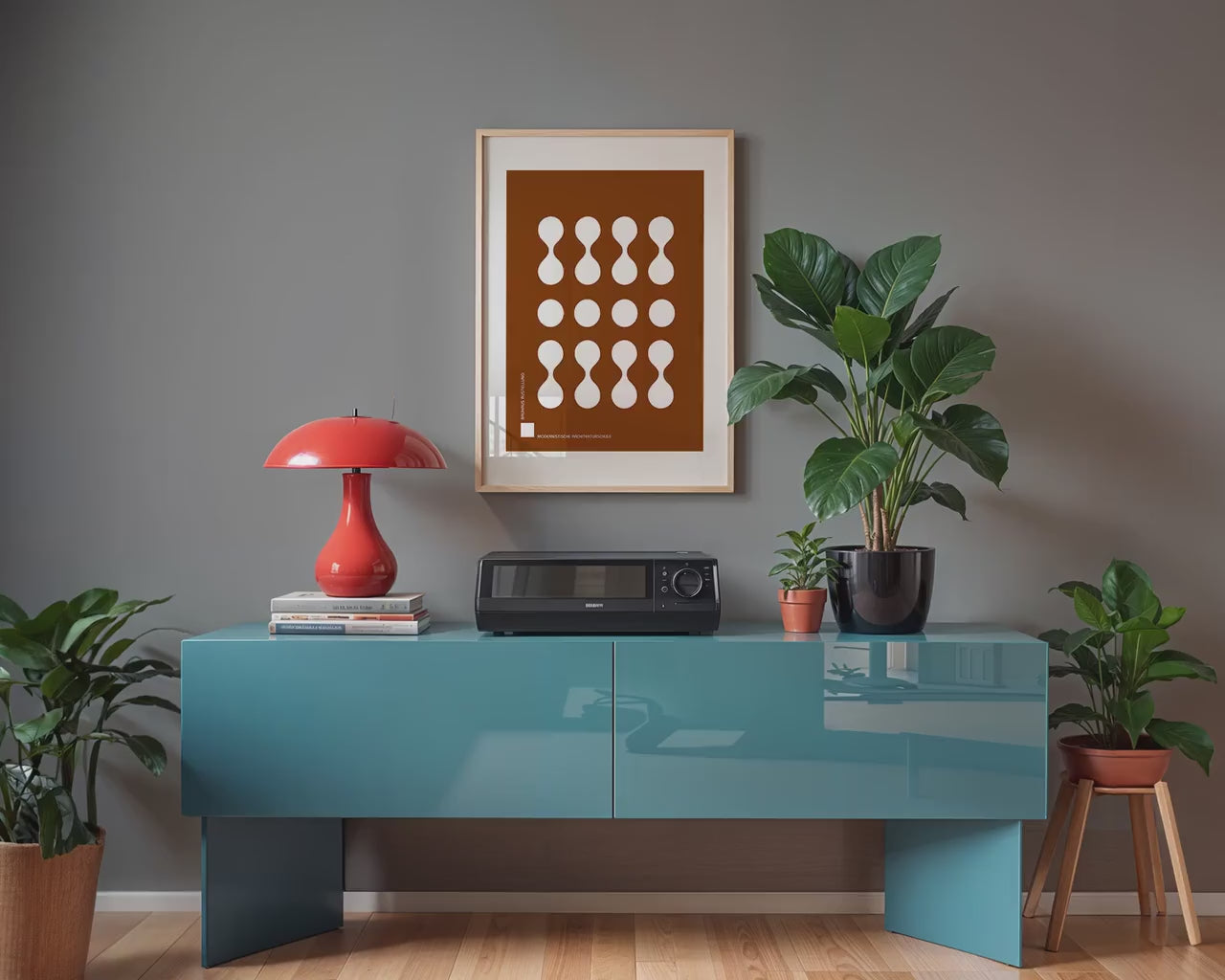 Artwork Mockup PSD | Framed Poster Mockup. DIN A Frame Mock–Up | PSD Photoshop Photopea Mockup. Frame Mockup Home Interior
