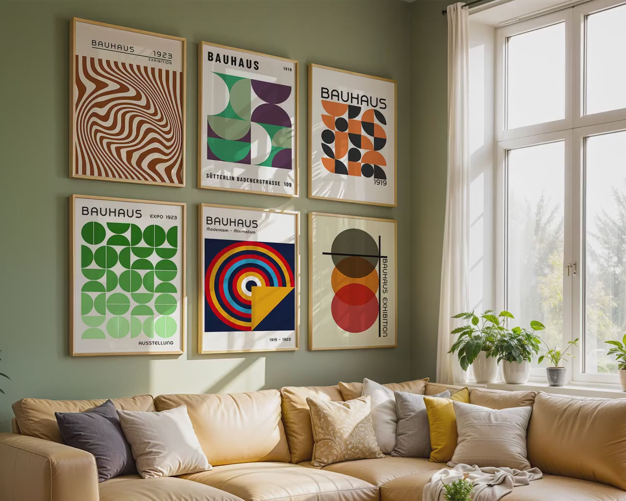 6 Frame Mockup in Home Interior | 6 Frame Mockup Frames | Interior Wall Poster |  Interior Poster Shop Mockup