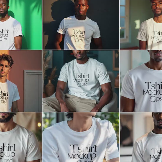 100 T-Shirt Mockup Bundle PSD | Gildan 64000 & Bella Canvas 3001 Print on Demand | Apparel Mockups Lifestyle T-Shirt Mockups Bundle