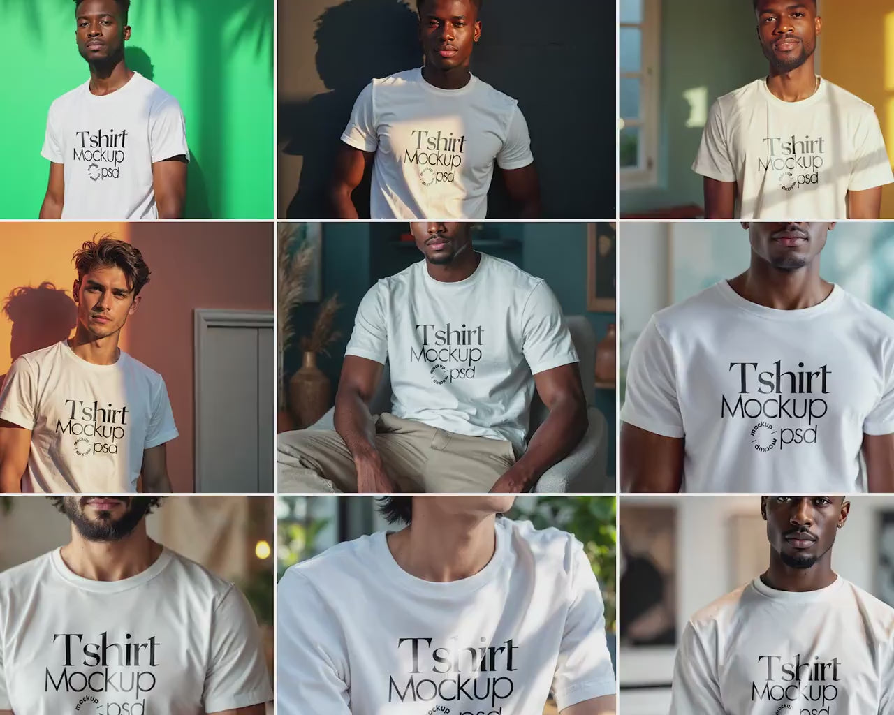 100 T-Shirt Mockup Bundle PSD | Gildan 64000 & Bella Canvas 3001 Print on Demand | Apparel Mockups Lifestyle T-Shirt Mockups Bundle