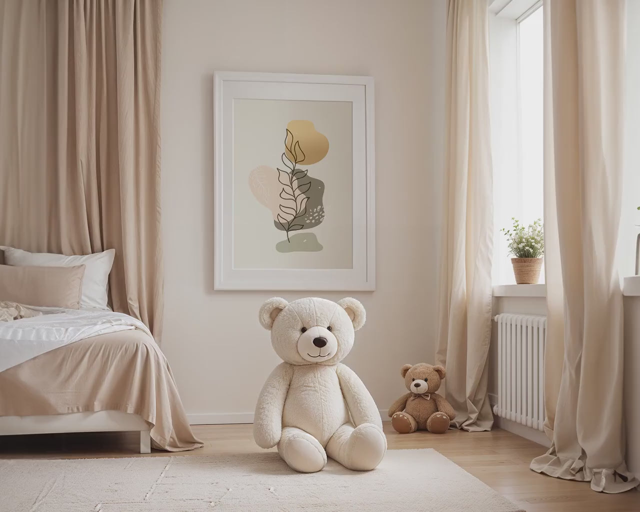 Frame Nursery Mockup in Home Interior PSD | Nursery Frame Mockup Frames | Nursery Wall Poster |  Poster Shop Mockup