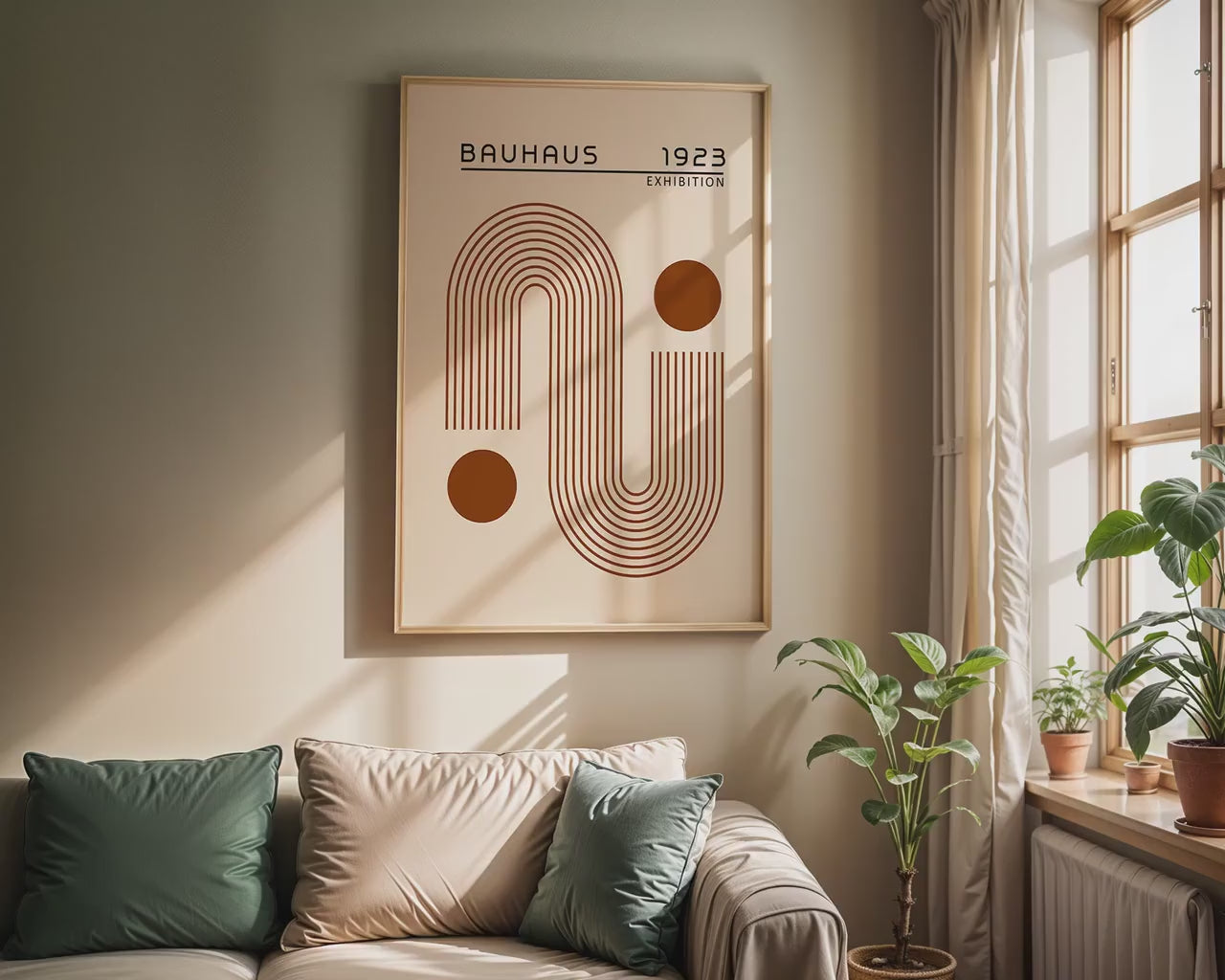 Artwork Mockup PSD | Framed Poster Mockup. DIN A Frame Mock–Up | PSD Photoshop Photopea Mockup. Frame Mockup Home Interior