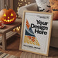 Halloween Frame Mockup PSD, Halloween Wall Art, Rustic Autumn & Pumpkins Vertical Artwork, Spooky Art Mockup,