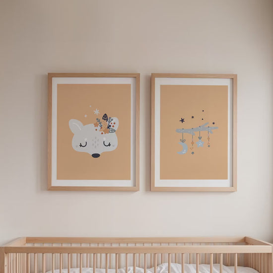 Frame Kids Room Mockup in Home Interior PSD | Nursery Frame Mockup Frames | Kids Wall Poster