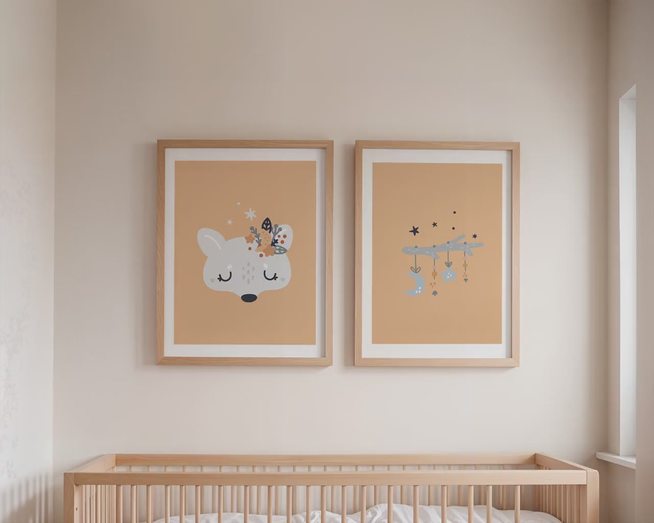 Frame Kids Room Mockup in Home Interior PSD | Nursery Frame Mockup Frames | Kids Wall Poster