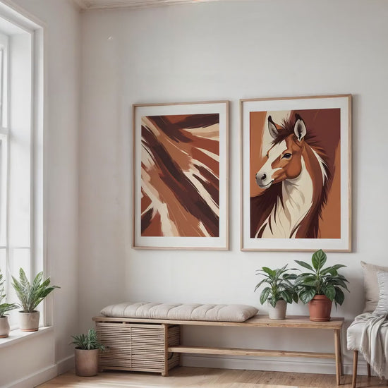 2 Frame Mockup in Home Interior PSD | 2 Frame Mockup Frames | Interior Wall Poster |  Interior Poster Shop Mockup