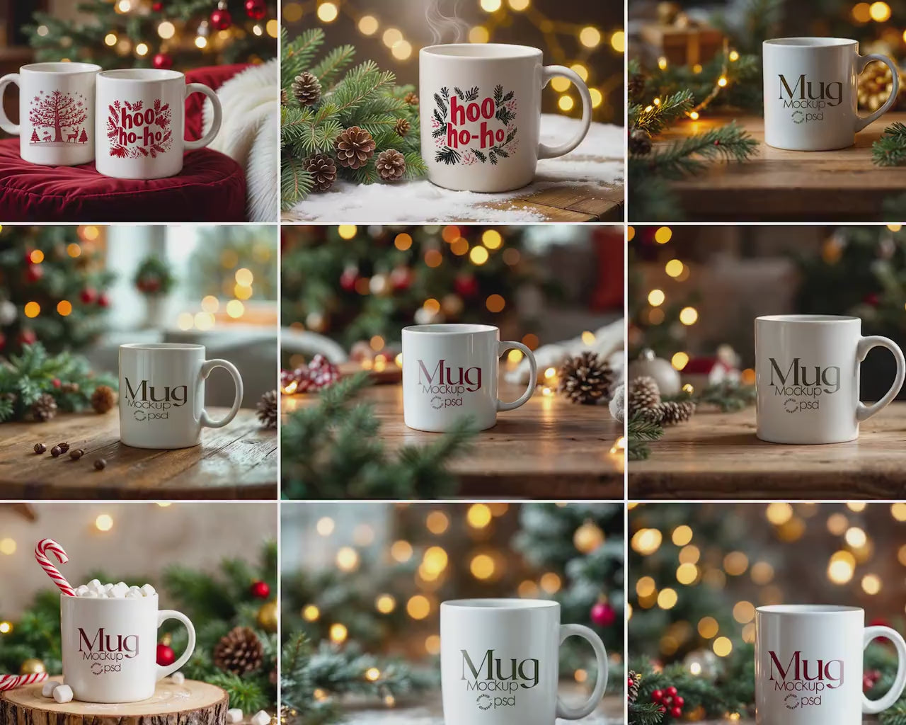 36 Christmas Mug Mockup Bundle Winter White Ceramic Cup Mockup Coffee Mug Mockups White Coffee Mug 11oz Holidays Mockup Bundle Mug XMas Vibe