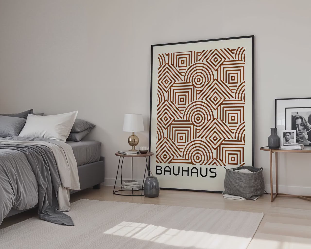 Artwork Mockup PSD | Framed Poster Mockup. DIN A Frame Mock–Up | PSD Photoshop Photopea Mockup. Frame Mockup Home Interior