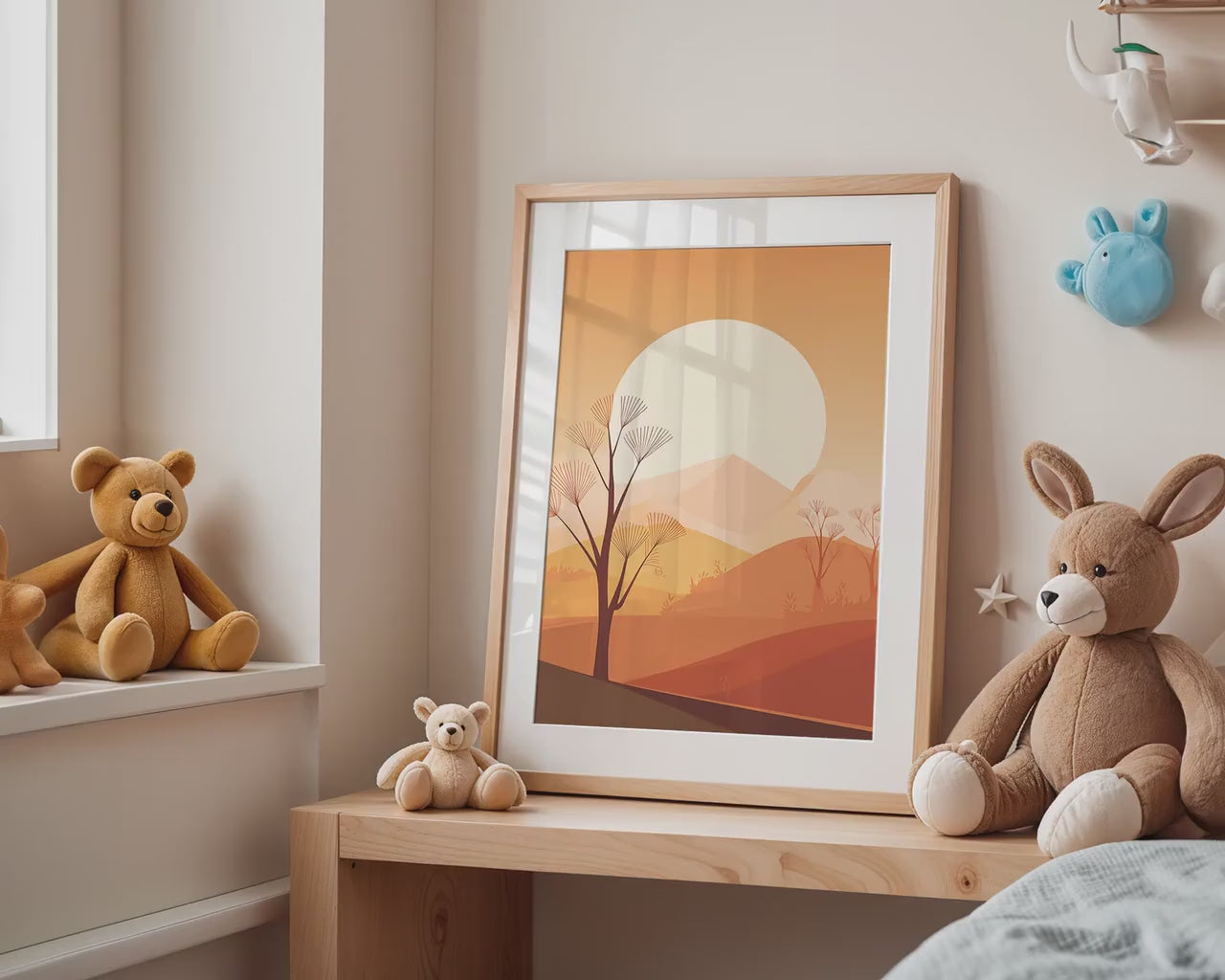 Frame Nursery Mockup in Home Interior PSD | Nursery Frame Mockup Frames | Nursery Wall Poster |  Poster Shop Mockup