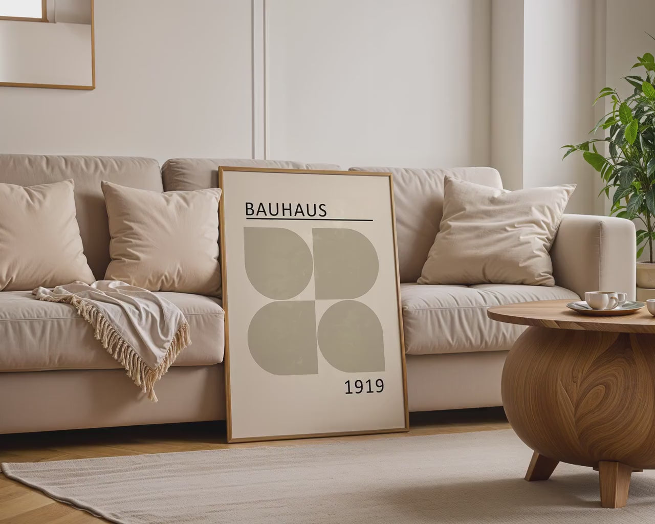 Artwork Mockup PSD | Framed Poster Mockup. DIN A Frame Mock–Up | PSD Photoshop Photopea Mockup. Frame Mockup Home Interior