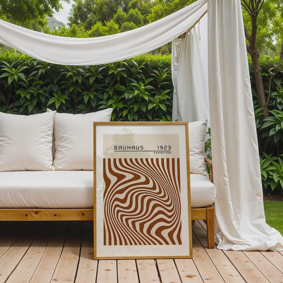 Vertical Frame Mockup in Garden  | Garden Frame Mockup PSD |  Minimal Thin Wooden Frame