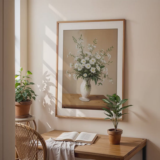 Frame Mockup in Study Room | Frame Mockup Frames | Study Room Wall Poster |  Study Room Poster Shop Mockup
