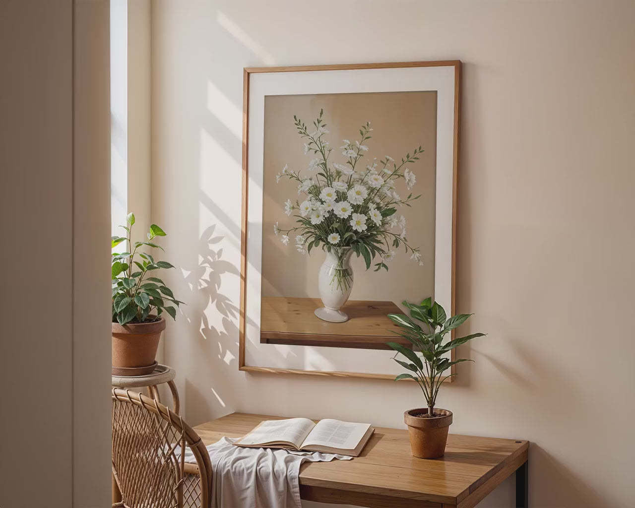 Frame Mockup in Study Room | Frame Mockup Frames | Study Room Wall Poster |  Study Room Poster Shop Mockup