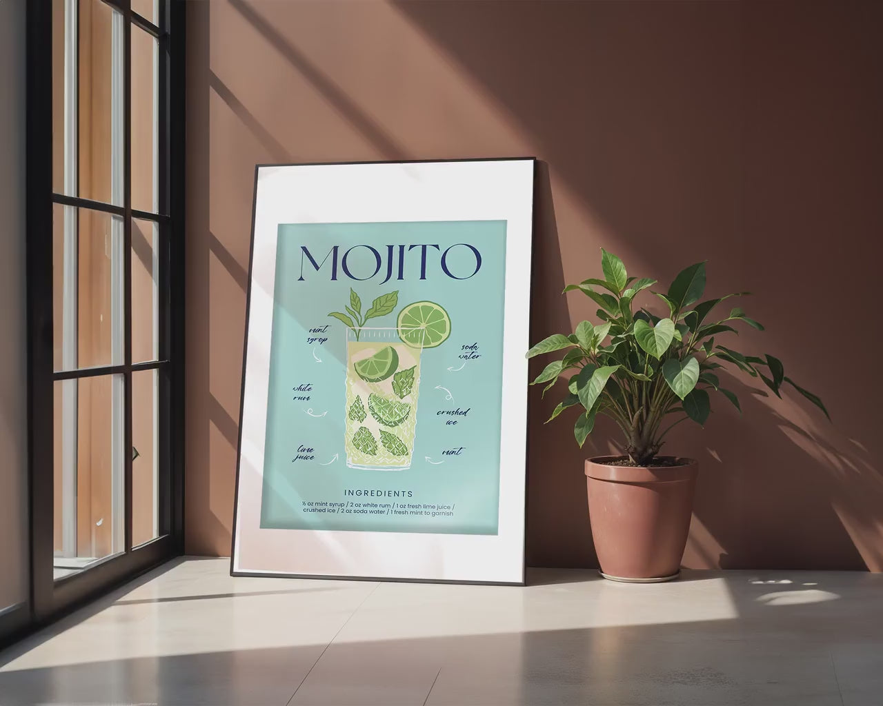 Interior Frame Mockup PSD | Frame Mockup Frames | Interior Wall Art |  Interior Poster Shop Mockup