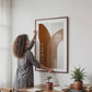 Frame Mockup With Person,  PSD Photoshop Mockup, Frame Mockup Home Interior, Interior Frame Mockup Woman